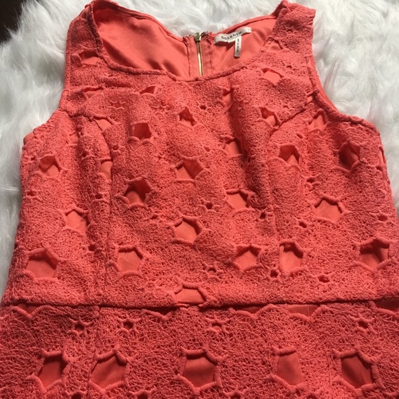 Coral Crochet Dress - Picture 2 of 6